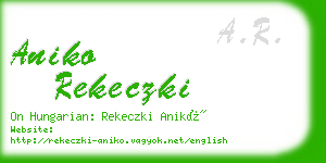 aniko rekeczki business card